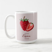 Schattigee Roze Granny Chic Haak Aardbei Monogram Koffiemok (Links)