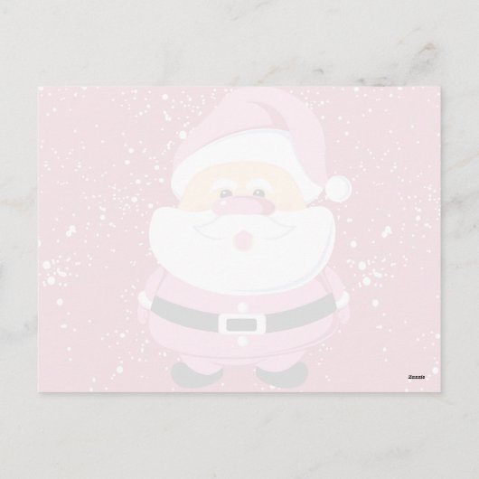 Schattigee roze grillige kerstvakantie van de Kers Feestdagenkaart (Achterkant)