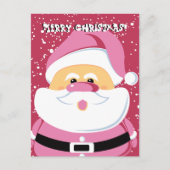 Schattigee roze grillige kerstvakantie van de Kers Feestdagenkaart (Voorkant)