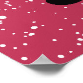 Schattigee roze grillige kerstvakantie van de Kers Poster (Hoek)