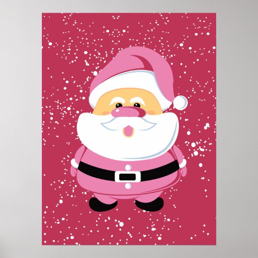 Schattigee roze grillige kerstvakantie van de Kers Poster (Voorkant)