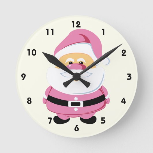 Schattigee roze grillige kerstvakantie van de Kers Ronde Klok (Voorkant)