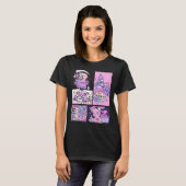 Schattigee Roze Grim Reaper Halloween T-shirt (Voorkant volledig)