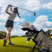 Schattigee roze groene camo, minimalistisch gepers golfheadcover