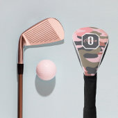 Schattigee roze groene camo, minimalistisch gepers golfheadcover