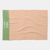 Schattigee roze groene Happy Easter Wortelen Theedoek (Horizontaal)