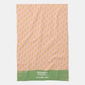 Schattigee roze groene Happy Easter Wortelen Theedoek (Verticaal)