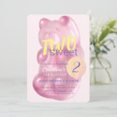 Schattigee Roze Gummy Beer Twee Sweet Girl 2e Verj Kaart (Staand voorkant)