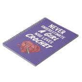 Schattigee Roze Haak Geschenken Haakwerk Haakmachi Notitieboek (Linkerzijde)