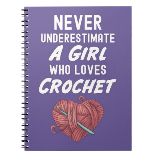 Schattigee Roze Haak Geschenken Haakwerk Haakmachi Notitieboek (Voorkant)