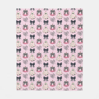 Schattigee Roze Halloween Geesten, Pompoenen & Bog Fleece Deken