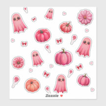 Schattigee roze Halloween pompoenen