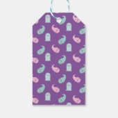 Schattigee roze halloween, spoken, vleermuis en sp cadeaulabel (Achterkant)