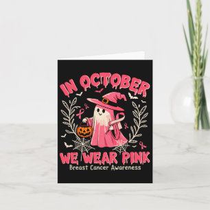 Schattigee Roze Halloween Spook Voor Borstkanker O Kaart