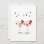 Schattigee roze Happy Galentine's Day Bestie Cockt Feestdagenkaart (Achterkant)