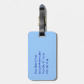 Schattigee roze-harige fee ontmoet lieveheersbeest bagagelabel (Achterkant verticaal)