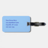 Schattigee roze-harige fee ontmoet lieveheersbeest bagagelabel (Achterkant horizontaal)