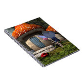 Schattigee roze-harige fee ontmoet lieveheersbeest notitieboek (Rechterzijde)