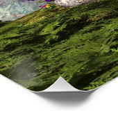 Schattigee roze-harige fee ontmoet lieveheersbeest perfect poster (Hoek)