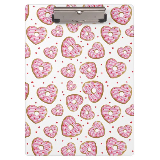 Schattigee roze hart koekjes klembord (Voorkant)