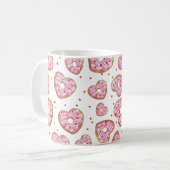 Schattigee roze hart koekjes koffiemok (Voorkant links)