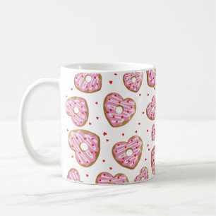 Schattigee roze hart koekjes koffiemok