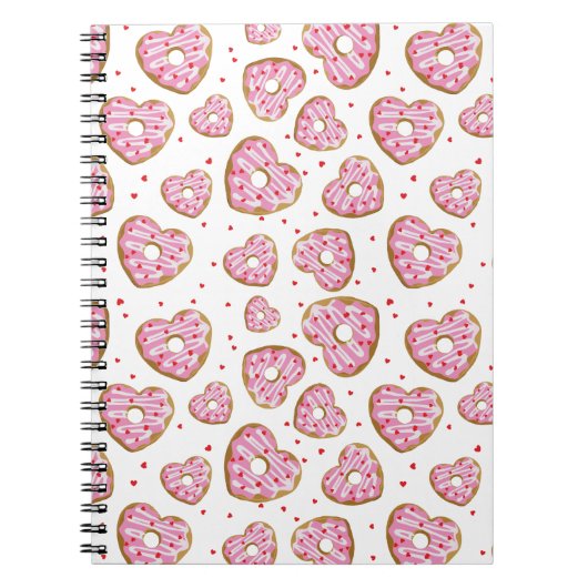 Schattigee roze hart koekjes notitieboek (Voorkant)