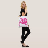Schattigee roze hart lint pickleball borstkanker A Tote Bag (Op model)