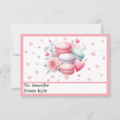 Schattigee Roze Harten Dessert School Valentijn's  (Voorkant)