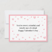 Schattigee Roze Harten Dessert School Valentijn's  (Achterkant)