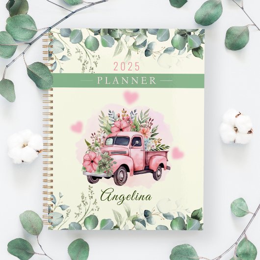 Schattigee Roze Harten  Flower Truck Personalisere Planner