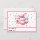 Schattigee Roze Harten Foto Klaslokaal Valentijn's Kaart (Voorkant)