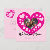 Schattigee Roze harten foto We love you Mama Feestdagenkaart (Voorkant / Achterkant)
