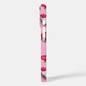 Schattigee roze harten gepersonaliseerde naam Case-Mate iPhone case (Achterkant / Links)