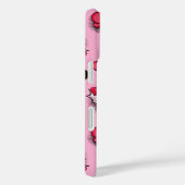 Schattigee roze harten gepersonaliseerde naam Case-Mate iPhone case (Achterkant / Rechts)