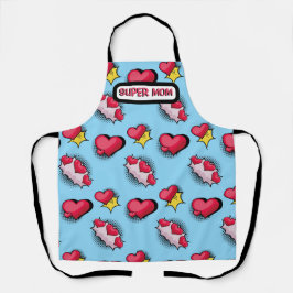 Schattigee roze harten gepersonaliseerde naam schort