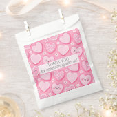 Schattigee roze harten meisje verjaardagsfeestje bedankzakje (Geknipt)