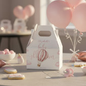 Schattigee Roze Hete Luchtballon Meisje Baby showe Bedankdoosjes