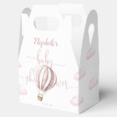 Schattigee Roze Hete Luchtballon Meisje Baby showe Bedankdoosjes (Geopend)