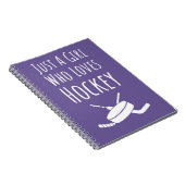 Schattigee Roze Hockey Cadeaus voor Meisjes Speler Notitieboek (Rechterzijde)