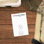 Schattigee roze hondenpoedel gepersonaliseerd post-it® notes
