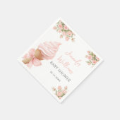 Schattigee Roze Ice Cream Cone Bow Baby Girl Showe Servet (Hoek)