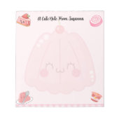 Schattigee Roze Jelly Desserts Notitieblok (Voorkant)