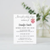 Schattigee Roze  Jurk Meisje Baby shower Kaart (Staand voorkant)