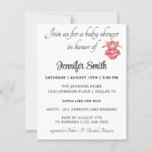 Schattigee Roze  Jurk Meisje Baby shower Kaart (Voorkant)