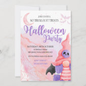 Schattigee roze kabouter waterverf kinder Hallowee Kaart (Voorkant)