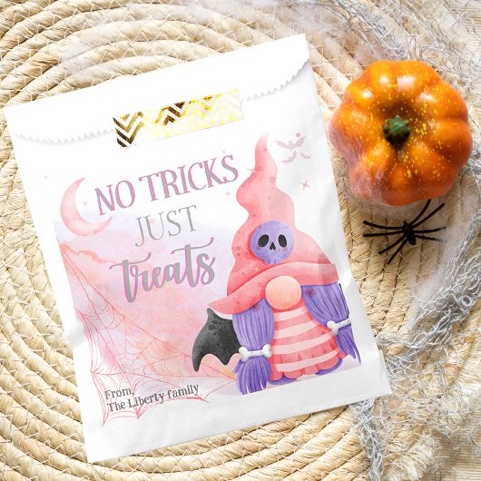 Schattigee roze kabouter waterverf kinder trick or bedankzakje