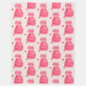 Schattigee roze kattenharten fleece deken (Voorkant)