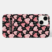Schattigee roze kawaii harten iPhone / iPad case (Achterkant (horizontaal))