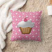 Schattigee roze kersencupcake kussen (Deken)